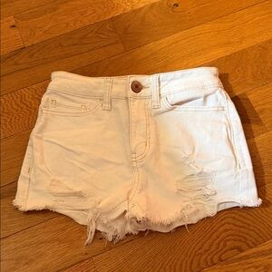 SO White Distressed Denim Jean Shorts